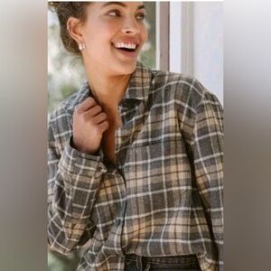Plaid Button-Up Shirt